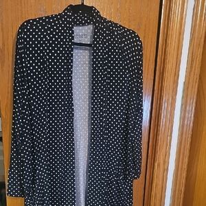 Torrid Black and White Polka Dot Cardigan